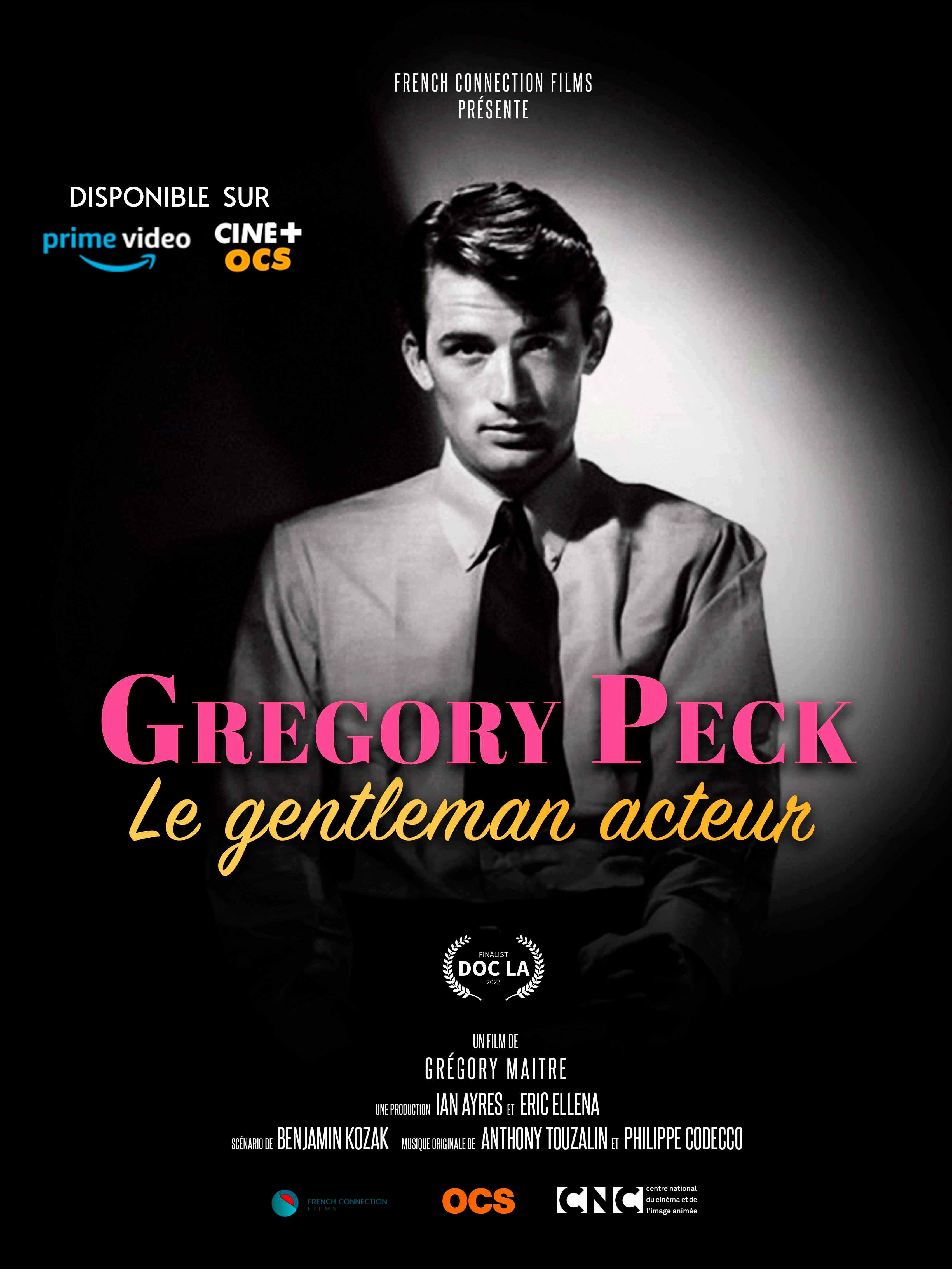 Affiche du documentaire 'Gregory Peck : Le gentleman acteur', diffusé sur Prime Video et OCS Géants
